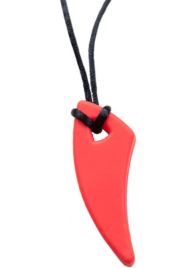 abley's Silicone Chew Necklace for Sensory Needs, Anxiety Relief, Autism Support (Red) - Image 1